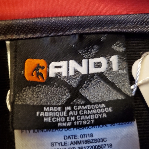 NWOT Sz S & M AND1 Zip-Up - Picture 4 of 5